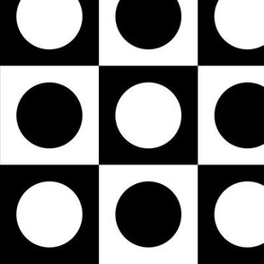 Medium Black and White Circles Inside Squares