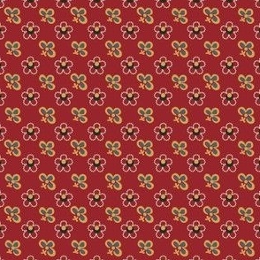 floral repro dark red 2032-17