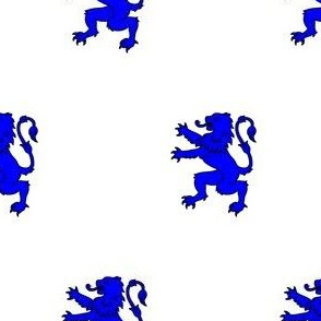 Argent, a lion rampant azure