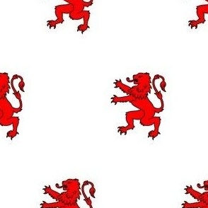 Argent, a lion rampant gules