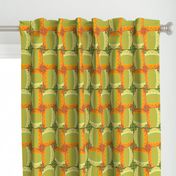 Four Square Geometric Hybrid Nuggets in Orange, Yellow and Green