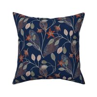 Flower stars /orange_navy/