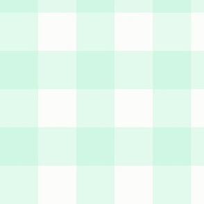 1.5" Pastel Mint Gingham: Mint Green Gingham Check, Mint Buffalo Plaid