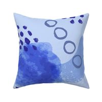 Blueberry Abstract Memphis Pattern