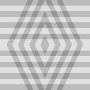 JP2 - Large - Buffalo Plaid Diamonds on Stripes in Grey Monochrome