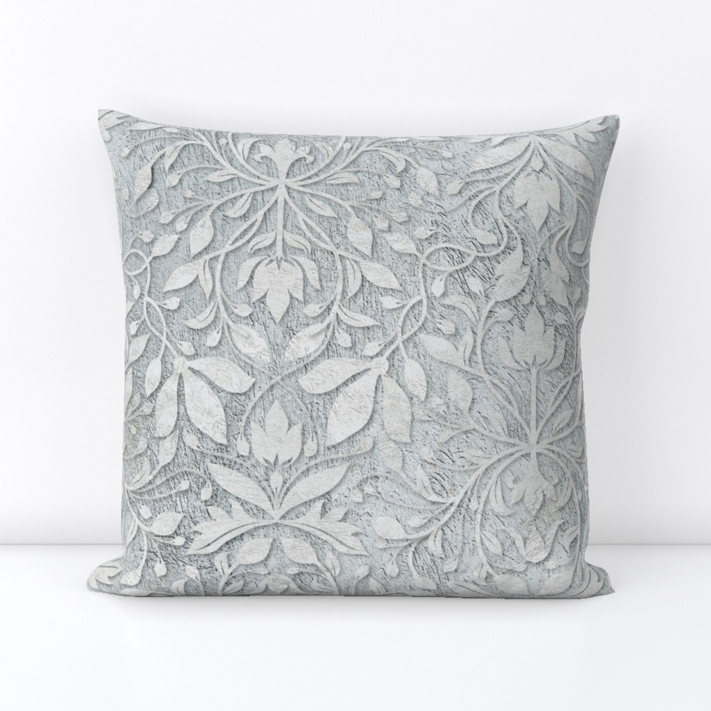 Plaster relief damask