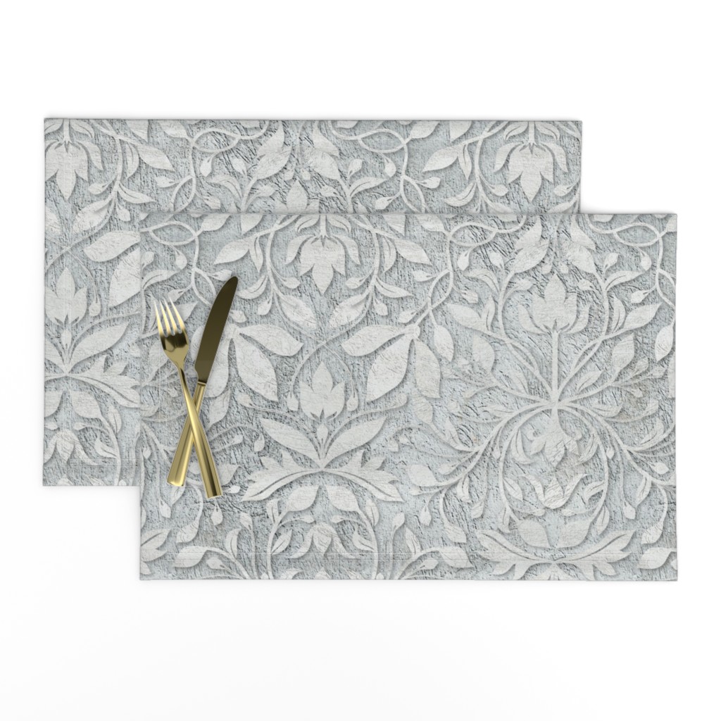 Plaster relief damask