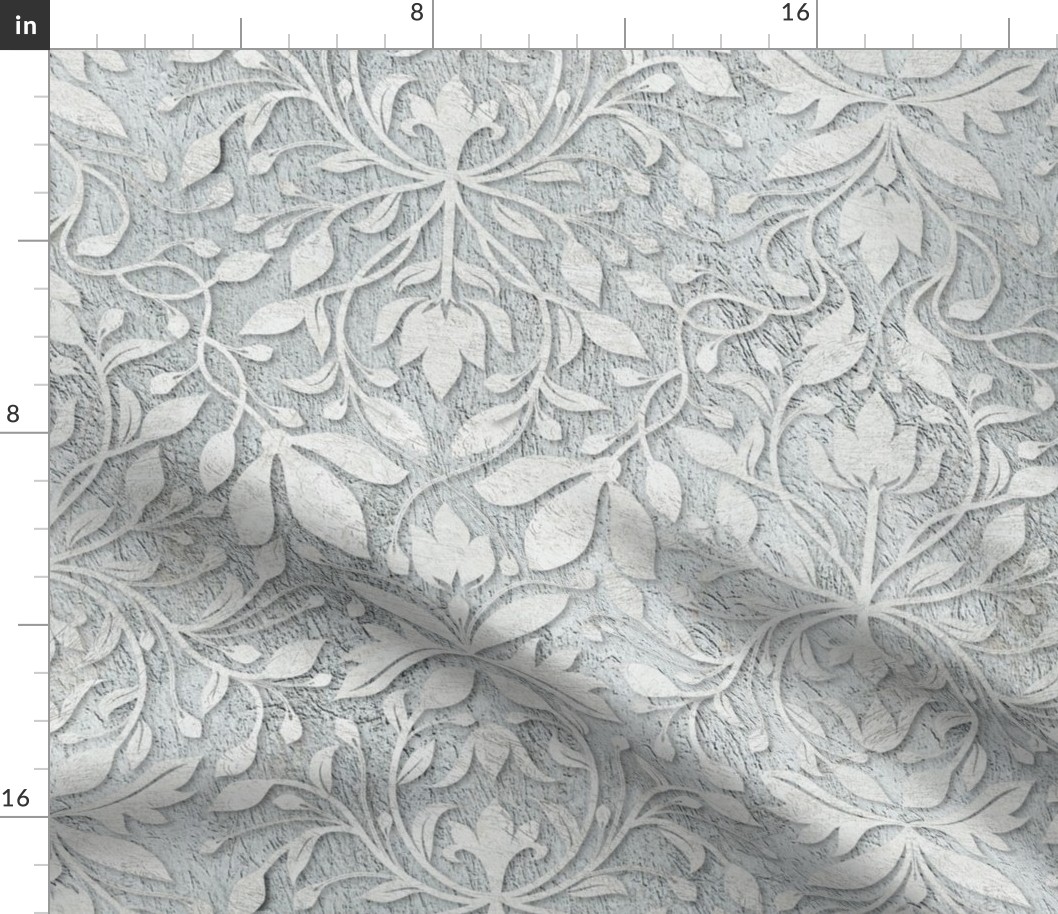 Plaster relief damask