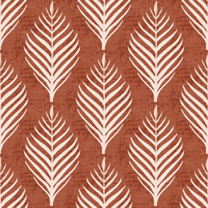 Linen Palm Frond in cinammon