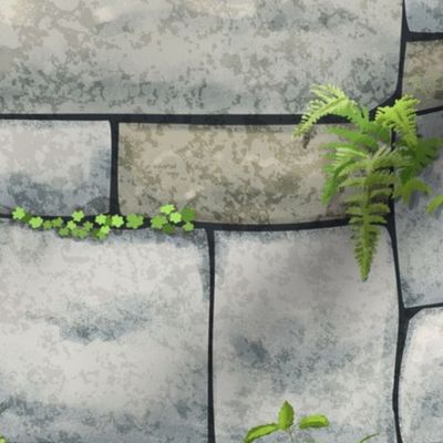 Gray Stone Wall Medium