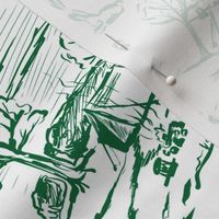 Off the Grid Green Toile