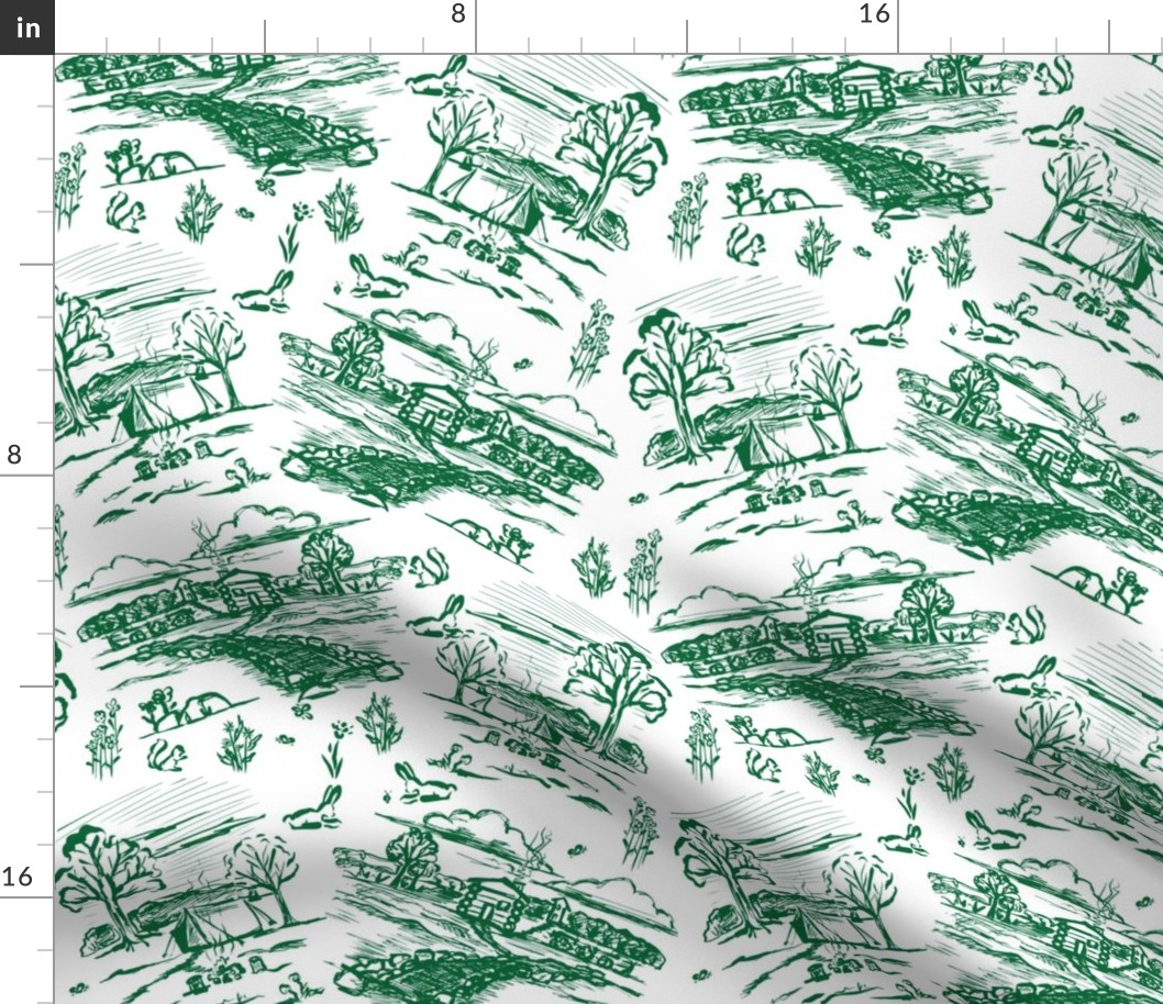 Off the Grid Green Toile