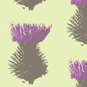 Large Thistle on green