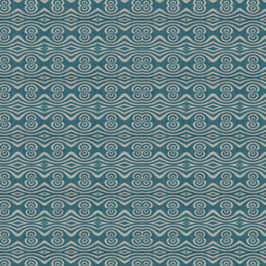 Teal Waves ( Repeating Pattern)