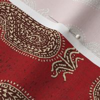 FRENCH VINTAGE PAISLEY RED