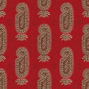 FRENCH VINTAGE PAISLEY RED