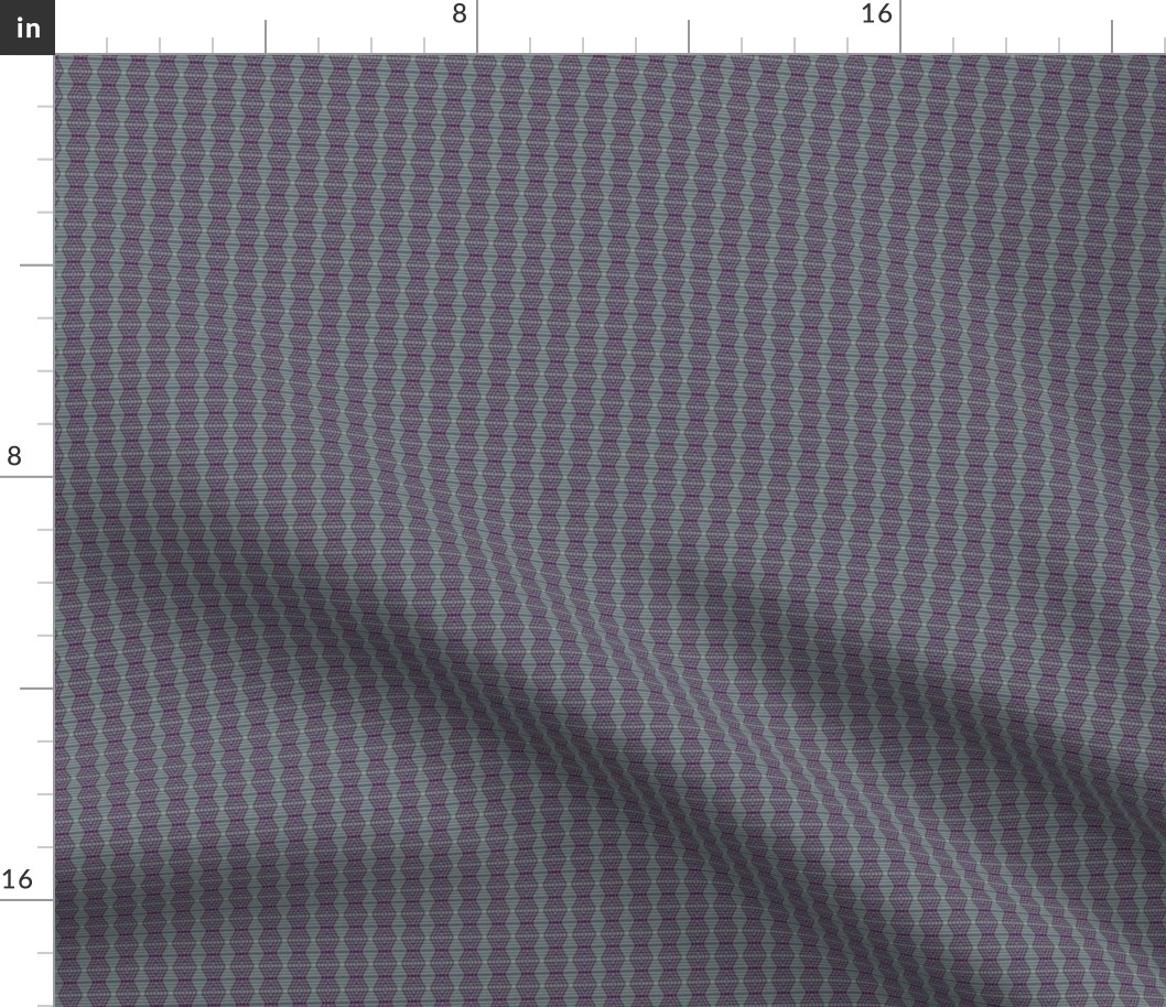 JP6  - Miniature - Buffalo Plaid Diamonds on Stripes in Royal Purple and Ocean View Green Pastel