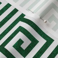 Greek key stripes - kelly green - LAD20