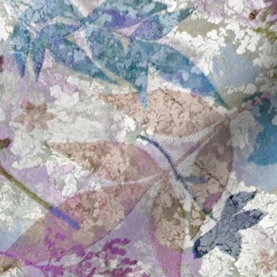 faux tex leaves orchid pastels