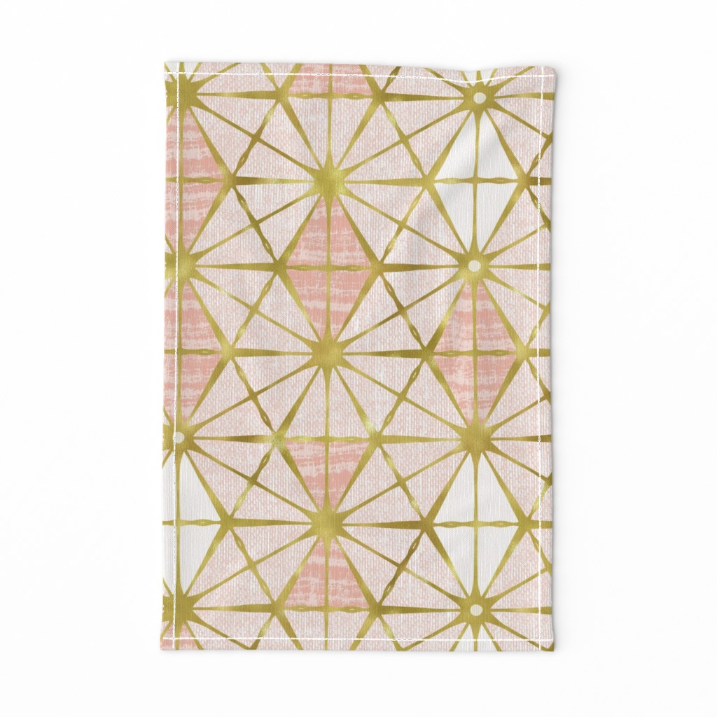 Luminous - Gilded Blush Pink Geometric Jumbo Scale