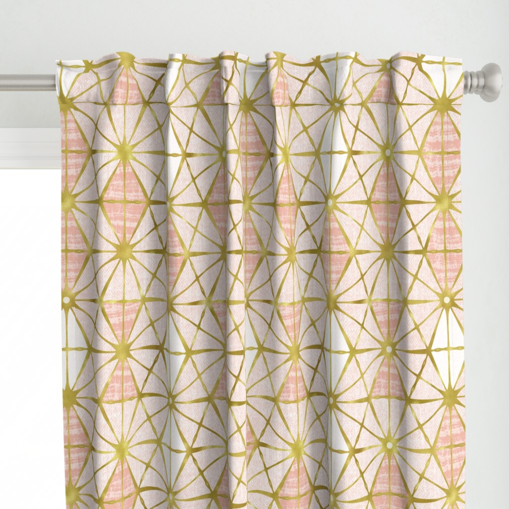 Luminous - Gilded Blush Pink Geometric Jumbo Scale