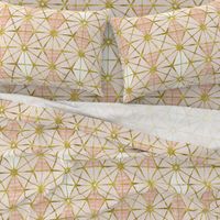 Luminous - Gilded Blush Pink Geometric Jumbo Scale