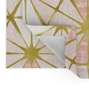 Luminous - Gilded Blush Pink Geometric Jumbo Scale