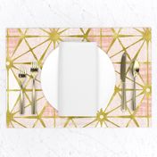 Luminous - Gilded Blush Pink Geometric Jumbo Scale