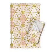 Luminous - Gilded Blush Pink Geometric Jumbo Scale