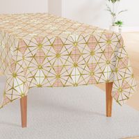 Luminous - Gilded Blush Pink Geometric Jumbo Scale