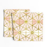 Luminous - Gilded Blush Pink Geometric Jumbo Scale