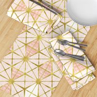 Luminous - Gilded Blush Pink Geometric Jumbo Scale