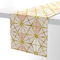 Luminous - Gilded Blush Pink Geometric Jumbo Scale