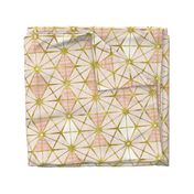 Luminous - Gilded Blush Pink Geometric Jumbo Scale