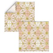 Luminous - Gilded Blush Pink Geometric Jumbo Scale