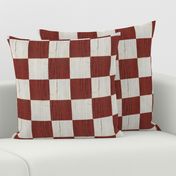 Red Checkers Wood Grain