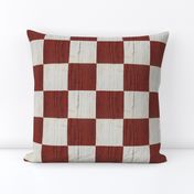 Red Checkers Wood Grain