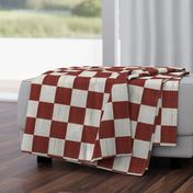 Red Checkers Wood Grain