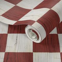 Red Checkers Wood Grain