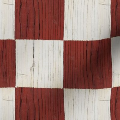 Red Checkers Wood Grain