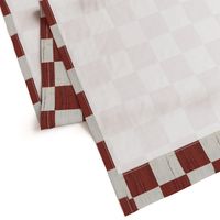 Red Checkers Wood Grain