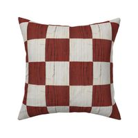 Red Checkers Wood Grain