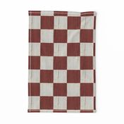 Red Checkers Wood Grain