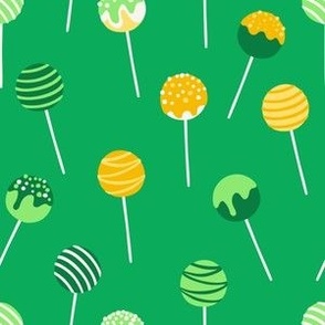 St. Patrick's Day Green Gold Cake Pops Green