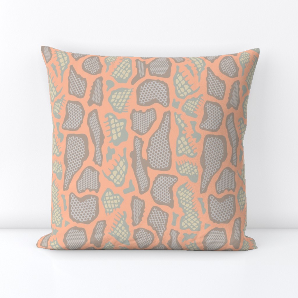 Snakeskin Abstract Snake Animal Print Stripes in Blush Orange Gray Beige  Cream Neutrals - UnBlink Studio by Jackie Tahara