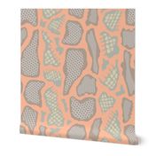 Snakeskin Abstract Snake Animal Print Stripes in Blush Orange Gray Beige  Cream Neutrals - UnBlink Studio by Jackie Tahara