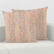 Snakeskin Abstract Snake Animal Print Stripes in Blush Orange Gray Beige  Cream Neutrals - UnBlink Studio by Jackie Tahara