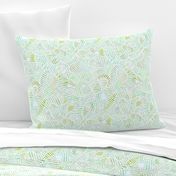 Swirly organic line shapes textured light blue green (small)