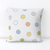 Pastel Polka Dots with Outlines