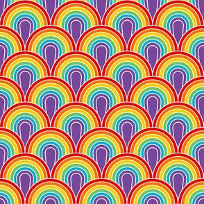 Rainbow Scales Bg Purple 200%Size